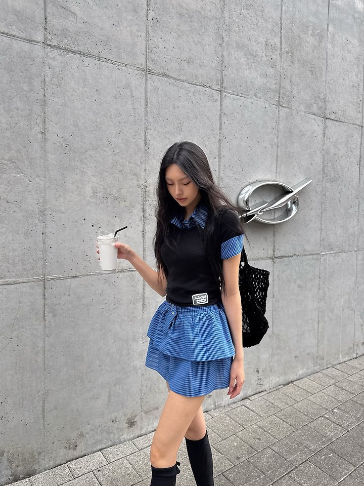 Rare Closet - Korean Women Fashion - #womensfashion - Lowell Check Shirt One-piece - 3