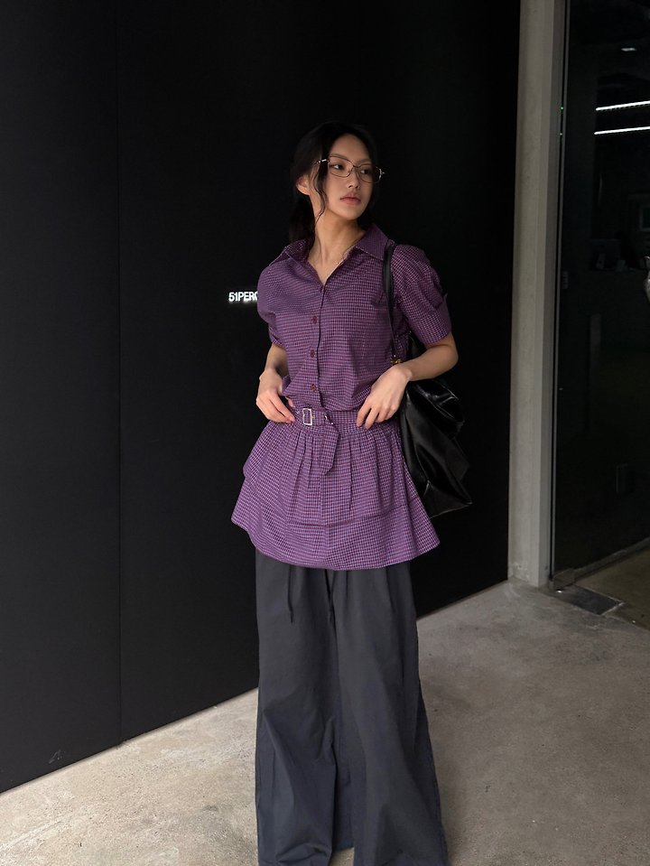 Rare Closet - Korean Women Fashion - #womensfashion - Lowell Check Shirt One-piece - 5
