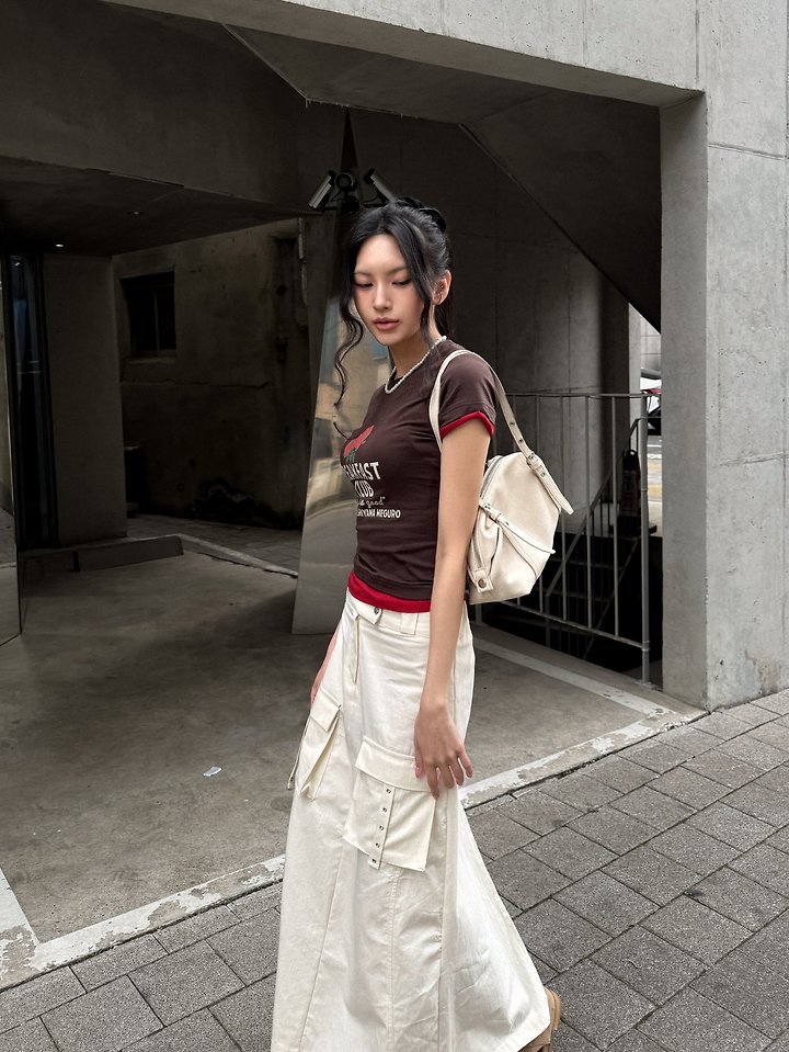 Rare Closet - Korean Women Fashion - #womensfashion - Cargo Slit Long Skirt - 5