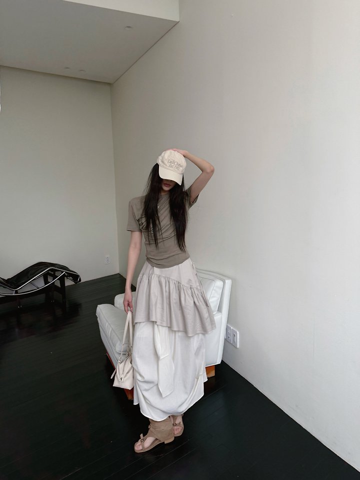 Rare Closet - Korean Women Fashion - #womensfashion - Drape Shirring Tee - 5