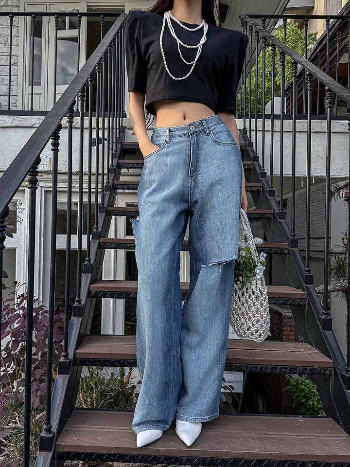 Rare Closet - Korean Women Fashion - #womensfashion - Signature Denim Pants - 3
