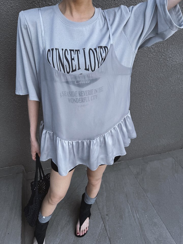 Rare Closet - Korean Women Fashion - #womensfashion - Sunset Layered Tee - 8