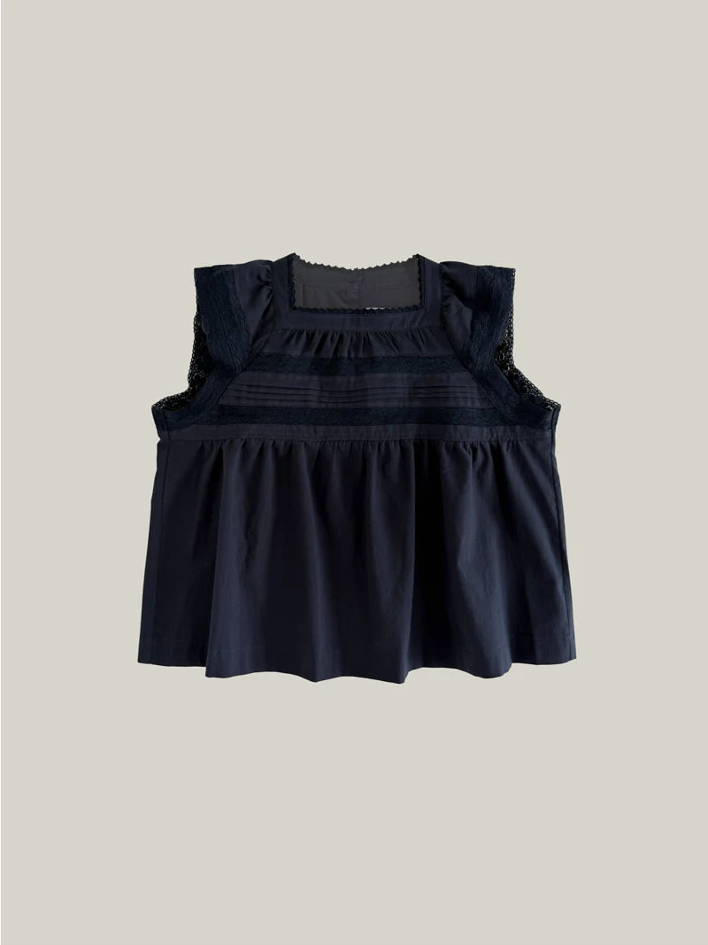 Roomk - Korean Women Fashion - #momslook - Square Lace Blouse