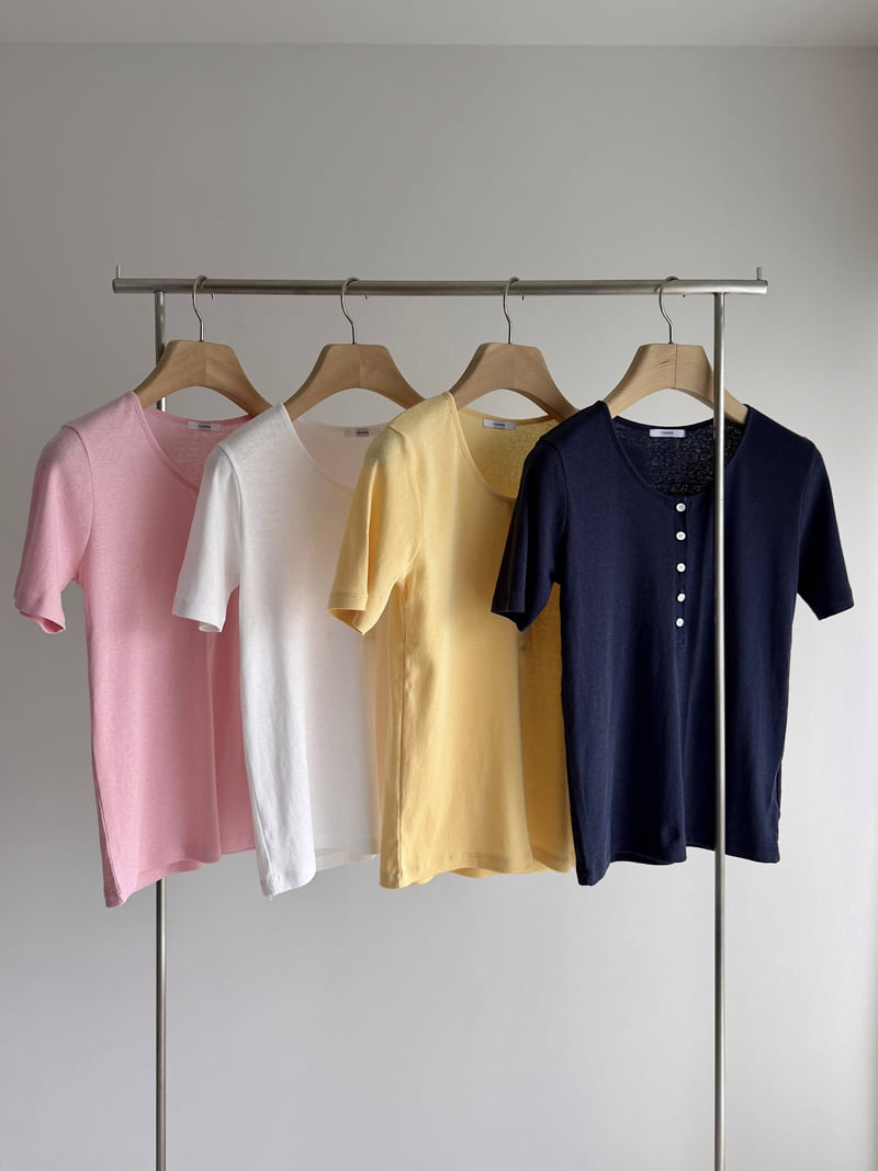 Roomk - Korean Women Fashion - #pursuepretty - Button Tee