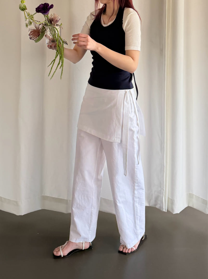 Roomk - Korean Women Fashion - #romanticstyle - Double Pants - 6