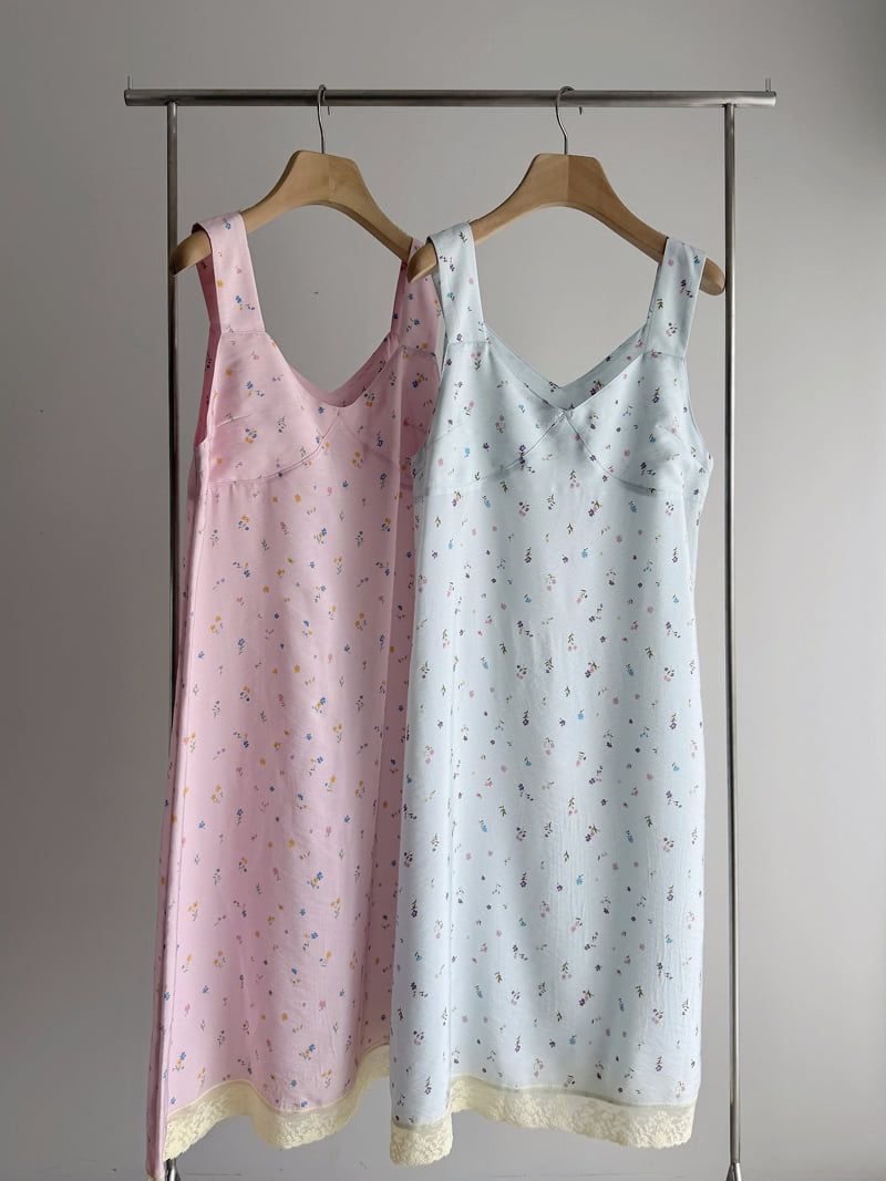 Roomk - Korean Women Fashion - #vintagekidsstyle - Contrast Print One-Piece