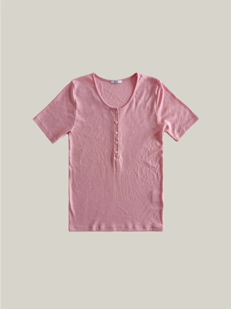Roomk - Korean Women Fashion - #womensfashion - Button Tee - 12