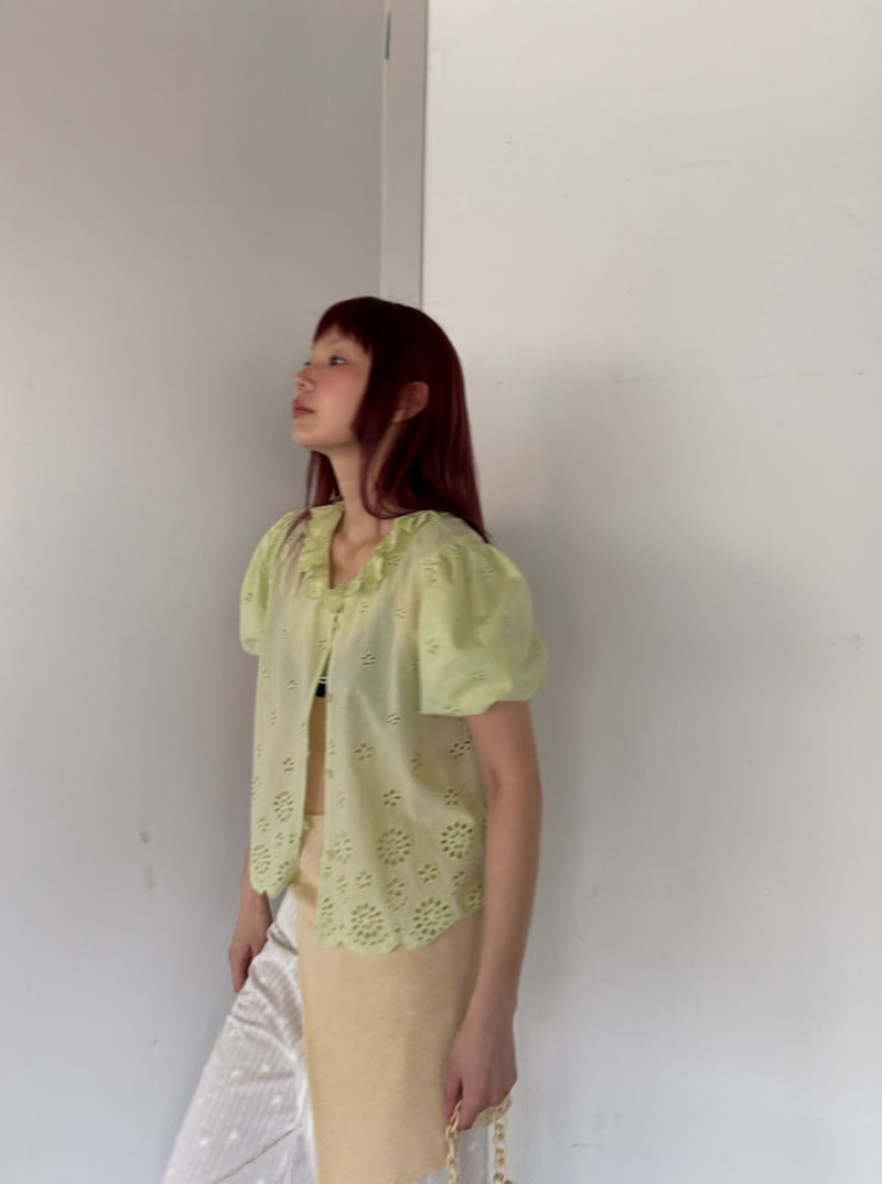 Roomk - Korean Women Fashion - #womensfashion - Punching Eyelet Blouse - 9