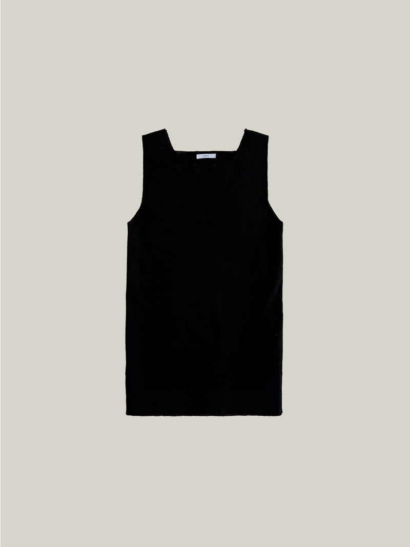 Roomk - Korean Women Fashion - #womensfashion - Double Square Knit Sleeveless - 3