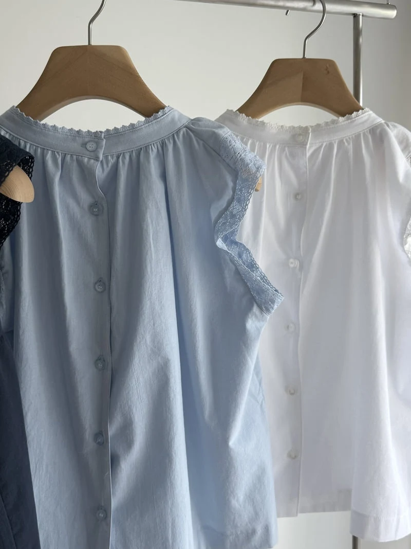 Roomk - Korean Women Fashion - #womensfashion - Square Lace Blouse - 10