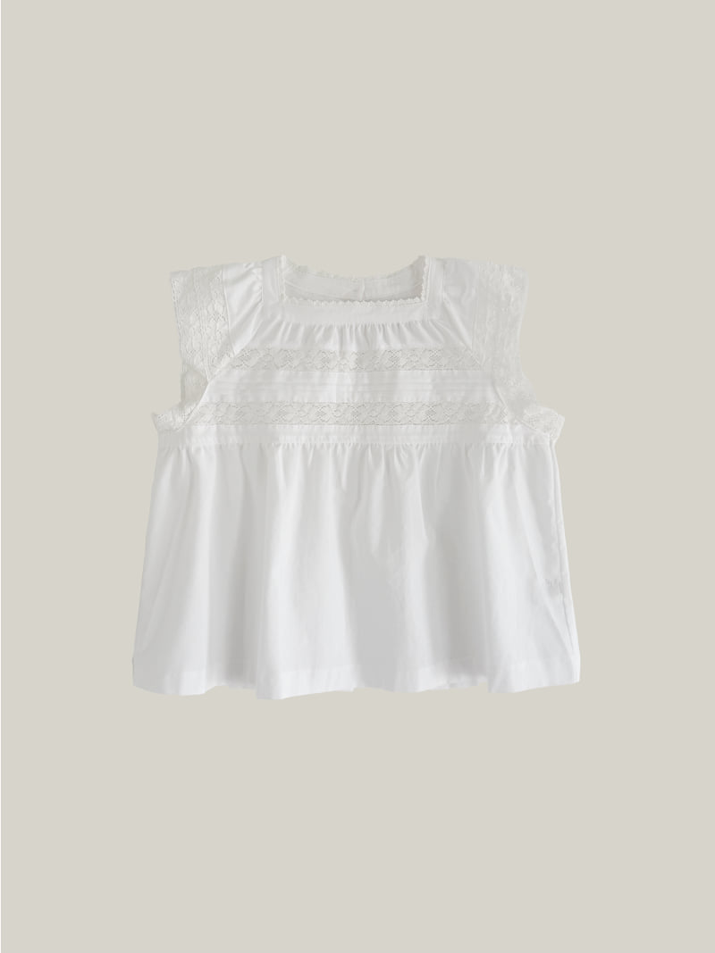Roomk - Korean Women Fashion - #womensfashion - Square Lace Blouse - 2