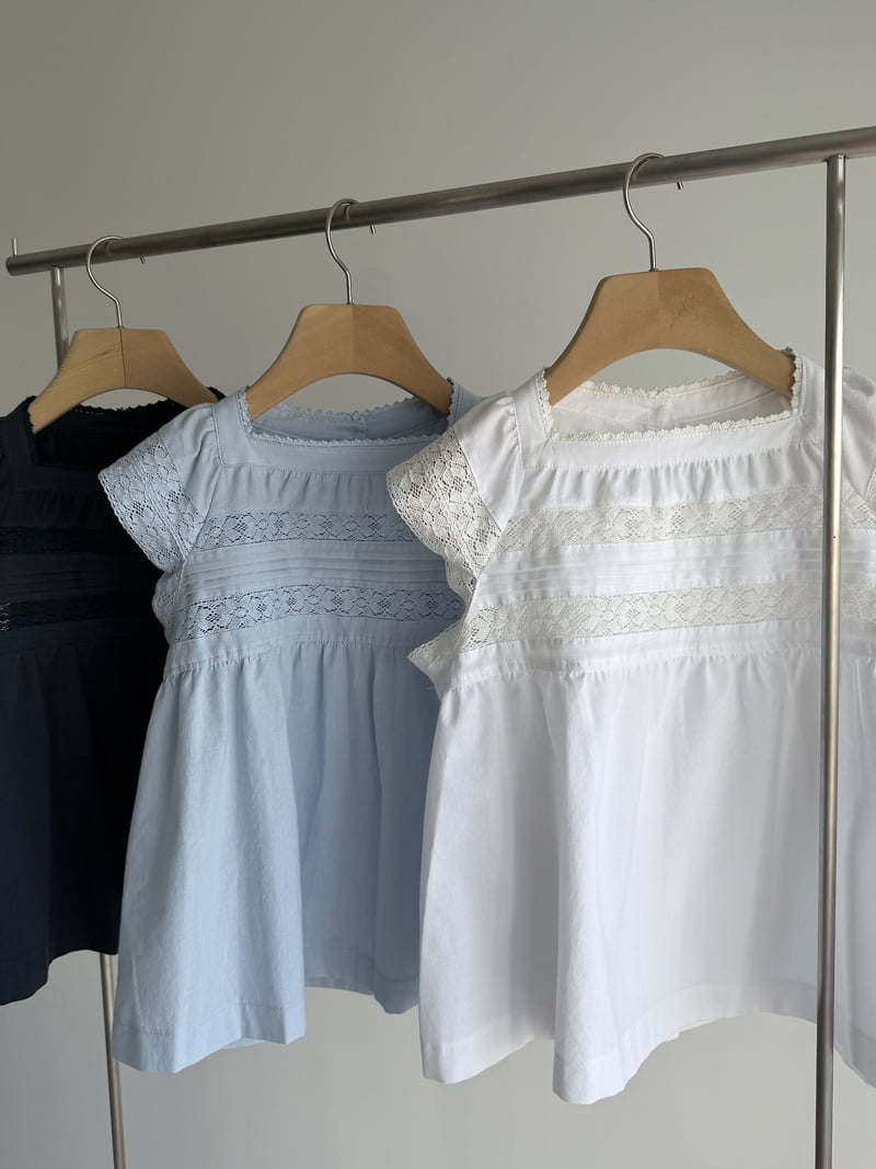 Roomk - Korean Women Fashion - #womensfashion - Square Lace Blouse - 6