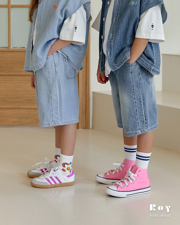 Roy - Korean Children Fashion - #Kfashion4kids - Rough Denim Shorts - 3