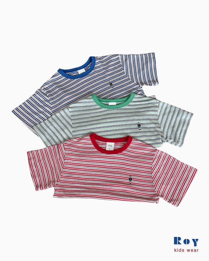 Roy - Korean Children Fashion - #designkidswear - Toy Play Stripe Tee - 7