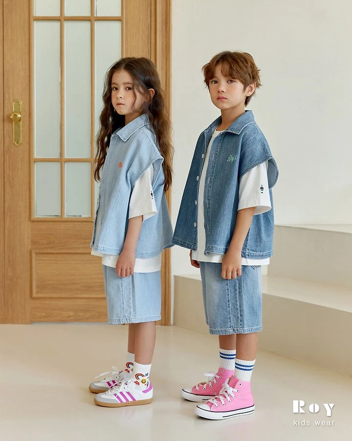 Roy - Korean Children Fashion - #discoveringself - Denim Vest - 8