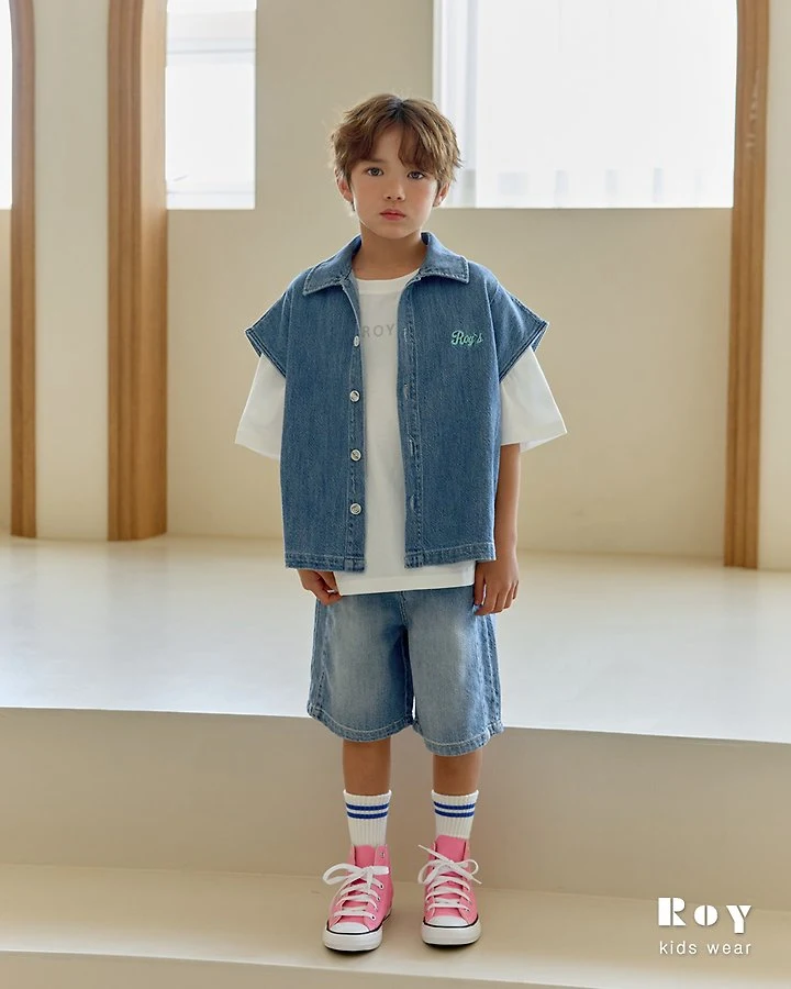 Roy - Korean Children Fashion - #fashionkids - Denim Vest - 9