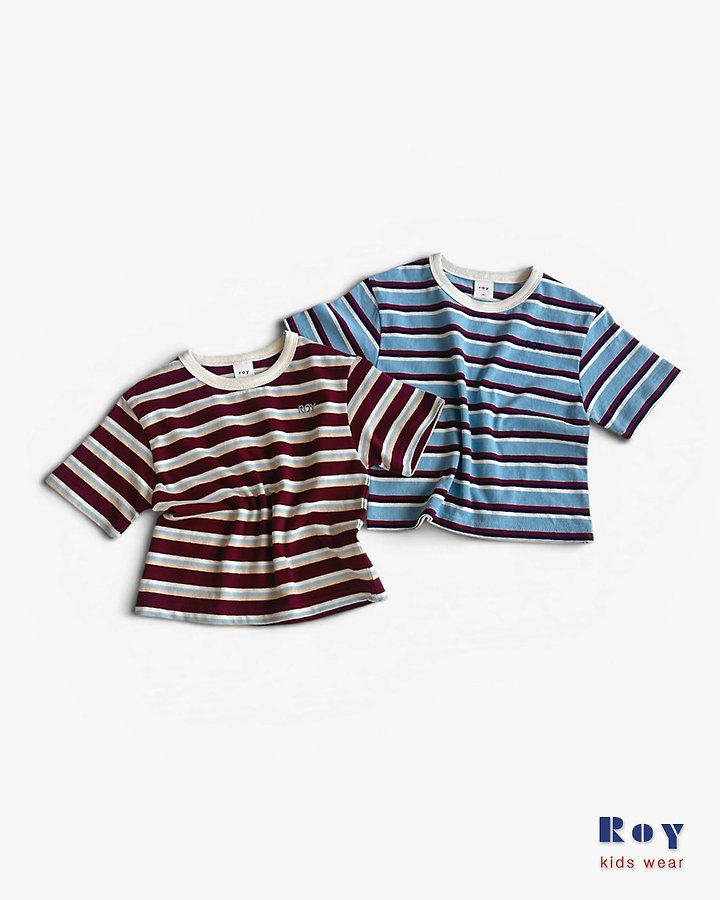 Roy - Korean Children Fashion - #fashionkids - Retro Stripe Tee - 5