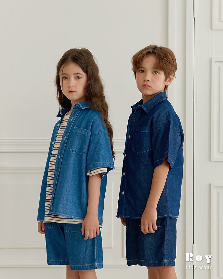 Roy - Korean Children Fashion - #kidsstore - Urban Denim Shirt - 3
