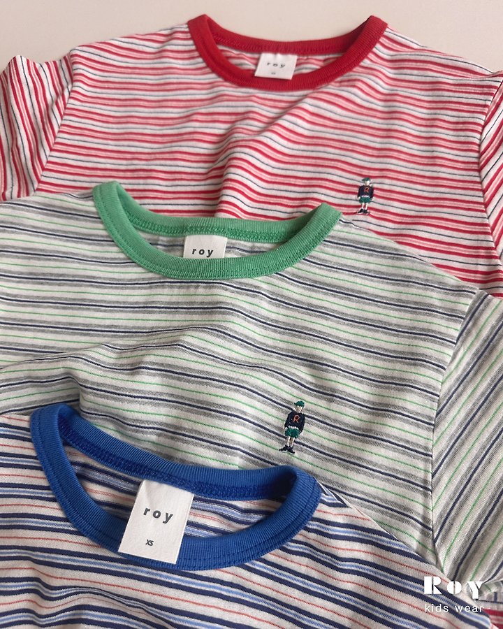 Roy - Korean Children Fashion - #kidsstore - Toy Play Stripe Tee - 11