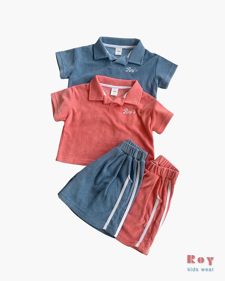 Roy - Korean Children Fashion - #kidsstore - Track Terry Set-Up