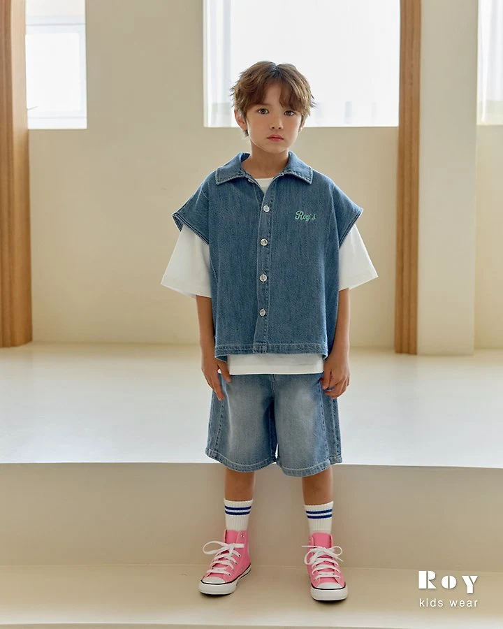 Roy - Korean Children Fashion - #kidzfashiontrend - Denim Vest - 12