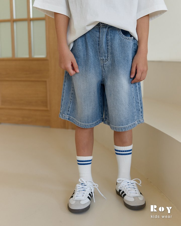 Roy - Korean Children Fashion - #Kfashion4kids - Rough Denim Shorts - 4