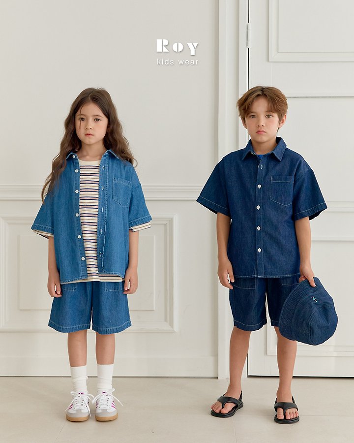 Roy - Korean Children Fashion - #littlefashionista - Urban Denim Shirt - 6
