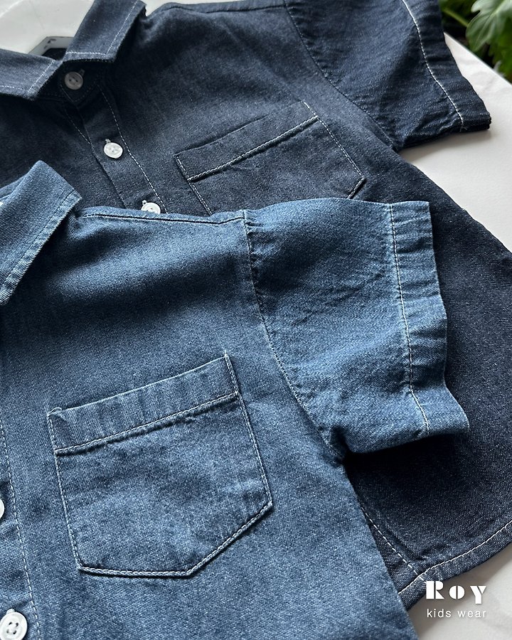 Roy - Korean Children Fashion - #prettylittlegirls - Urban Denim Shirt - 9