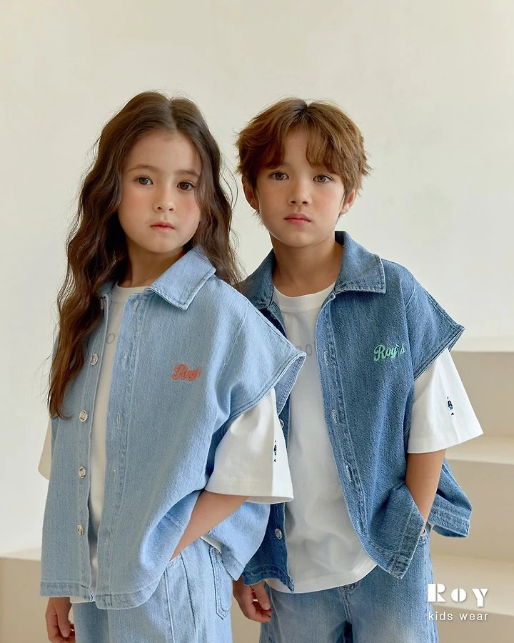 Roy - Korean Children Fashion - #toddlerclothing - Denim Vest - 3
