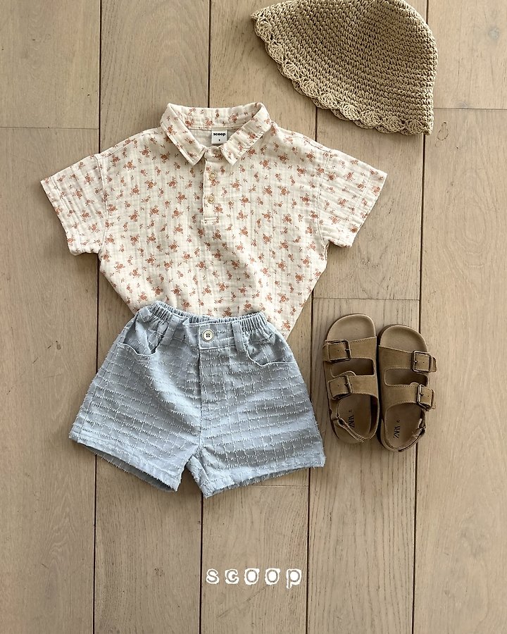 Scoop - Korean Children Fashion - #kidzfashiontrend - Denim Punching Shorts - 4