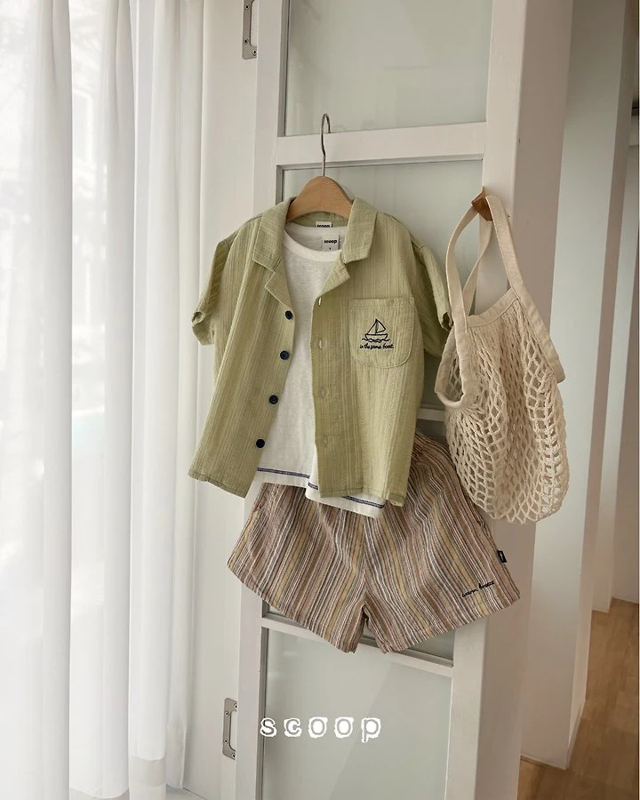 Scoop - Korean Children Fashion - #Kfashion4kids - Breeze Stripe Shorts - 8