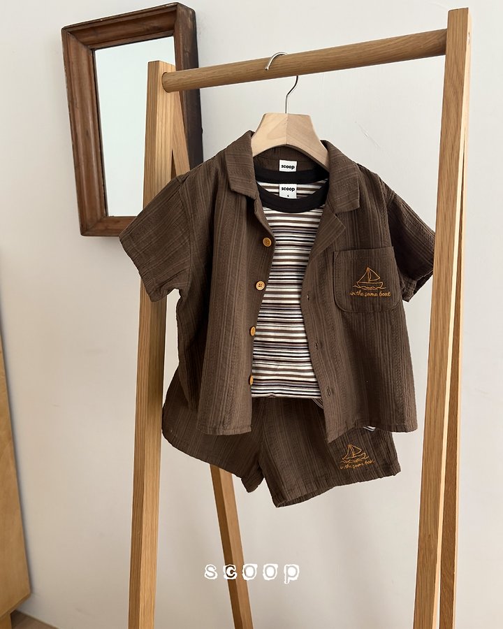 Scoop - Korean Children Fashion - #Kfashion4kids - Boat Collar Shirt - 6