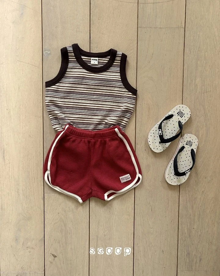 Scoop - Korean Children Fashion - #childofig - Multi Stripe Sleeveless Top - 5