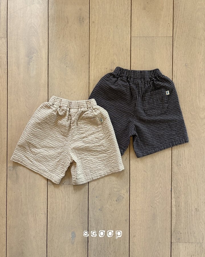 Scoop - Korean Children Fashion - #childofig - Mini Check Shorts - 4