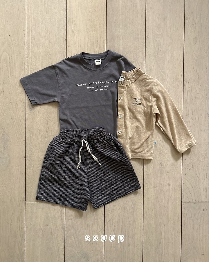 Scoop - Korean Children Fashion - #designkidswear - Mini Check Shorts - 6