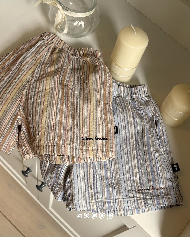 Scoop - Korean Children Fashion - #designkidswear - Breeze Stripe Shorts - 2
