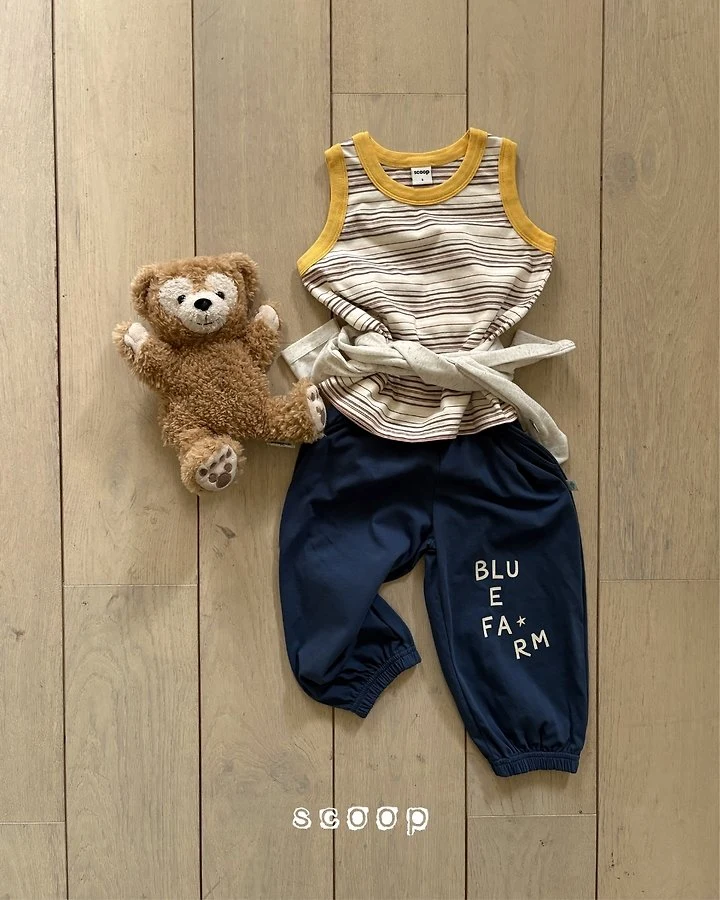 Scoop - Korean Children Fashion - #fashionkids - Multi Stripe Sleeveless Top - 9