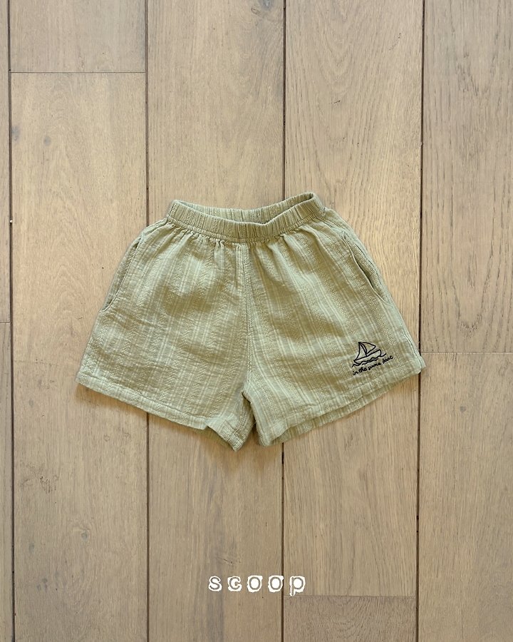 Scoop - Korean Children Fashion - #fashionkids - Boat Collar Shorts - 3