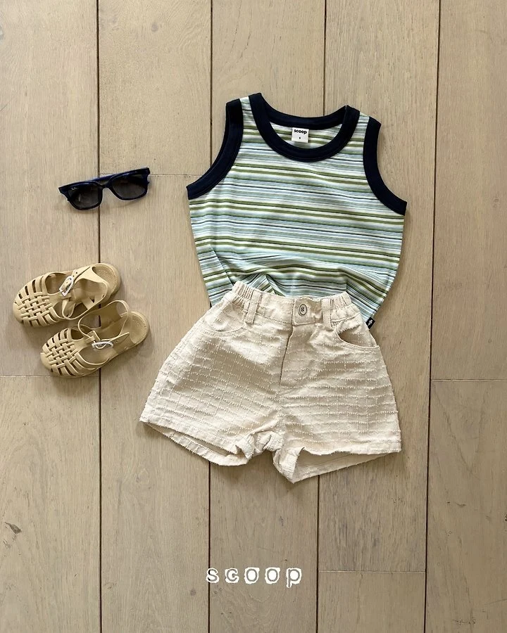 Scoop - Korean Children Fashion - #kidsshorts - Multi Stripe Sleeveless Top - 10