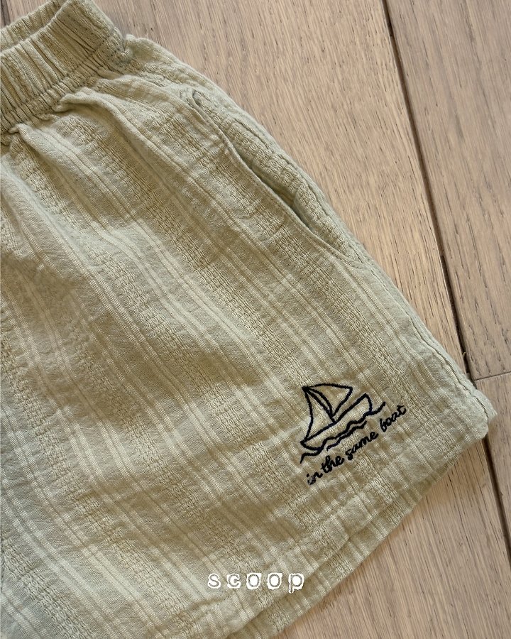 Scoop - Korean Children Fashion - #fashionkids - Boat Collar Shorts - 4