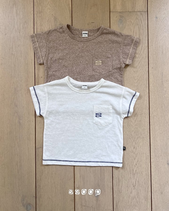 Scoop - Korean Children Fashion - #kidsshorts - Fish Chain Tee - 2
