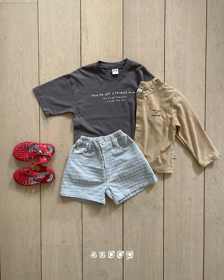 Scoop - Korean Children Fashion - #magicofchildhood - Denim Punching Shorts - 6