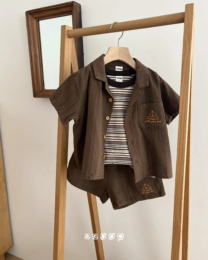 Scoop - Korean Children Fashion - #magicofchildhood - Boat Collar Shorts - 9