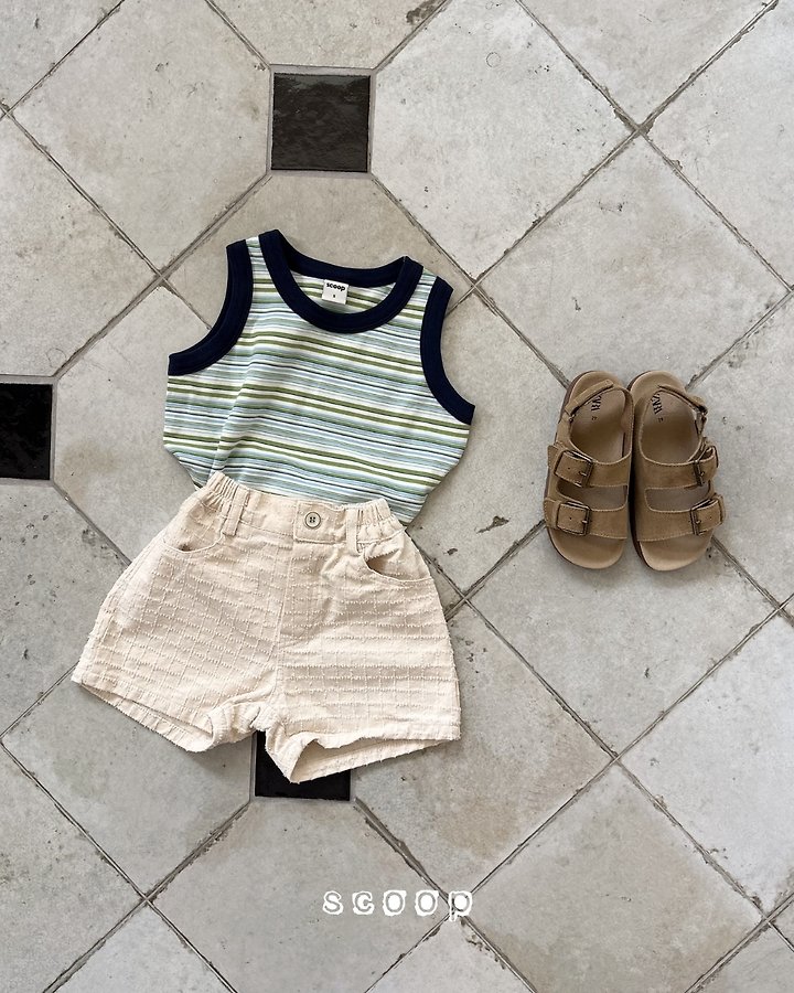 Scoop - Korean Children Fashion - #minifashionista - Denim Punching Shorts - 7