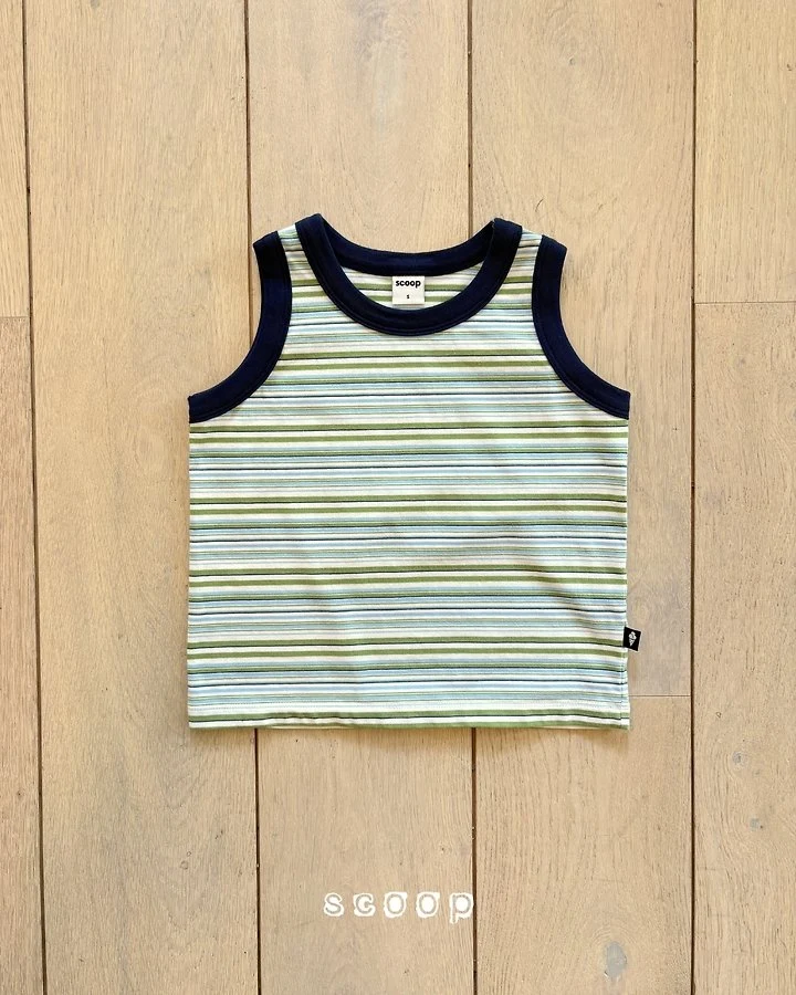 Scoop - Korean Children Fashion - #minifashionista - Multi Stripe Sleeveless Top - 2