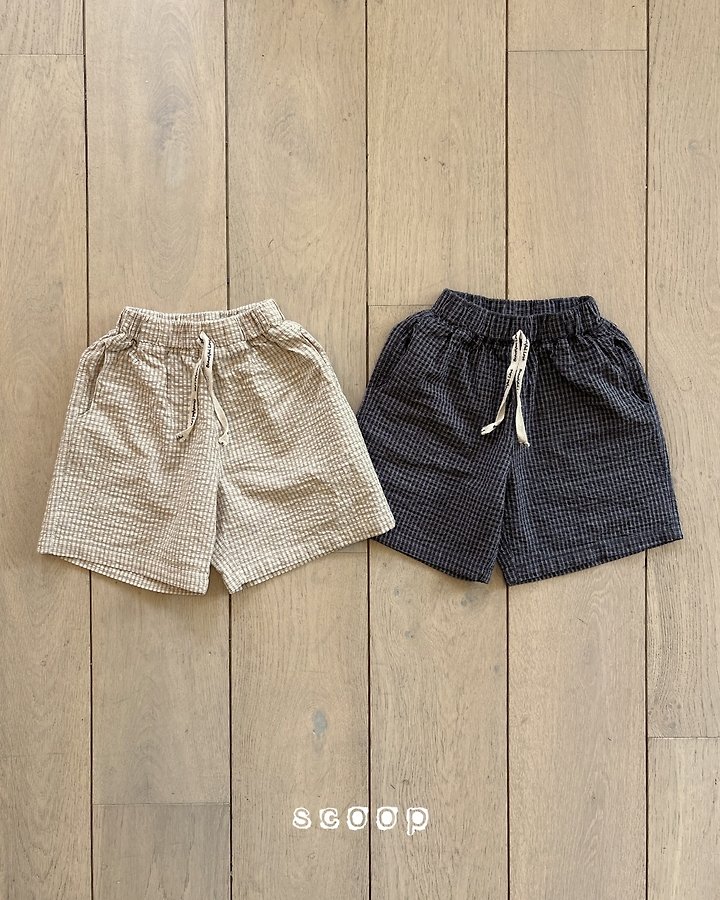 Scoop - Korean Children Fashion - #minifashionista - Mini Check Shorts