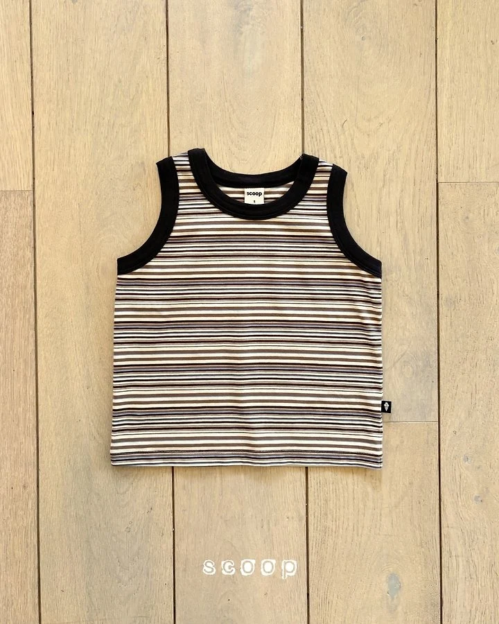 Scoop - Korean Children Fashion - #prettylittlegirls - Multi Stripe Sleeveless Top - 3