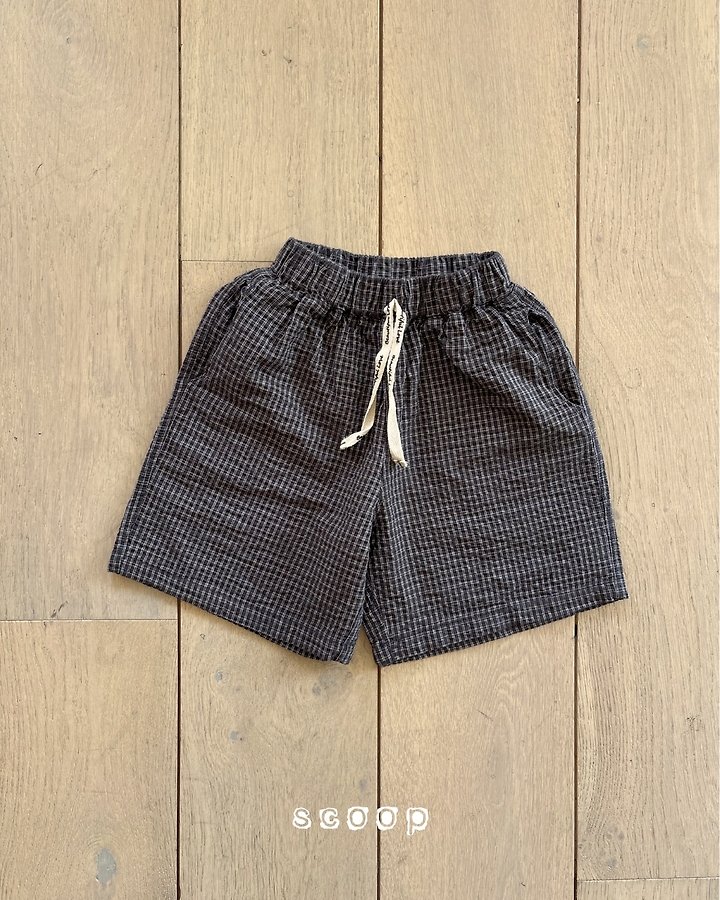 Scoop - Korean Children Fashion - #prettylittlegirls - Mini Check Shorts - 2