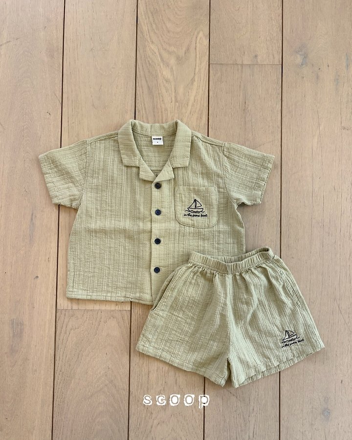 Scoop - Korean Children Fashion - #todddlerfashion - Boat Collar Shirt - 11