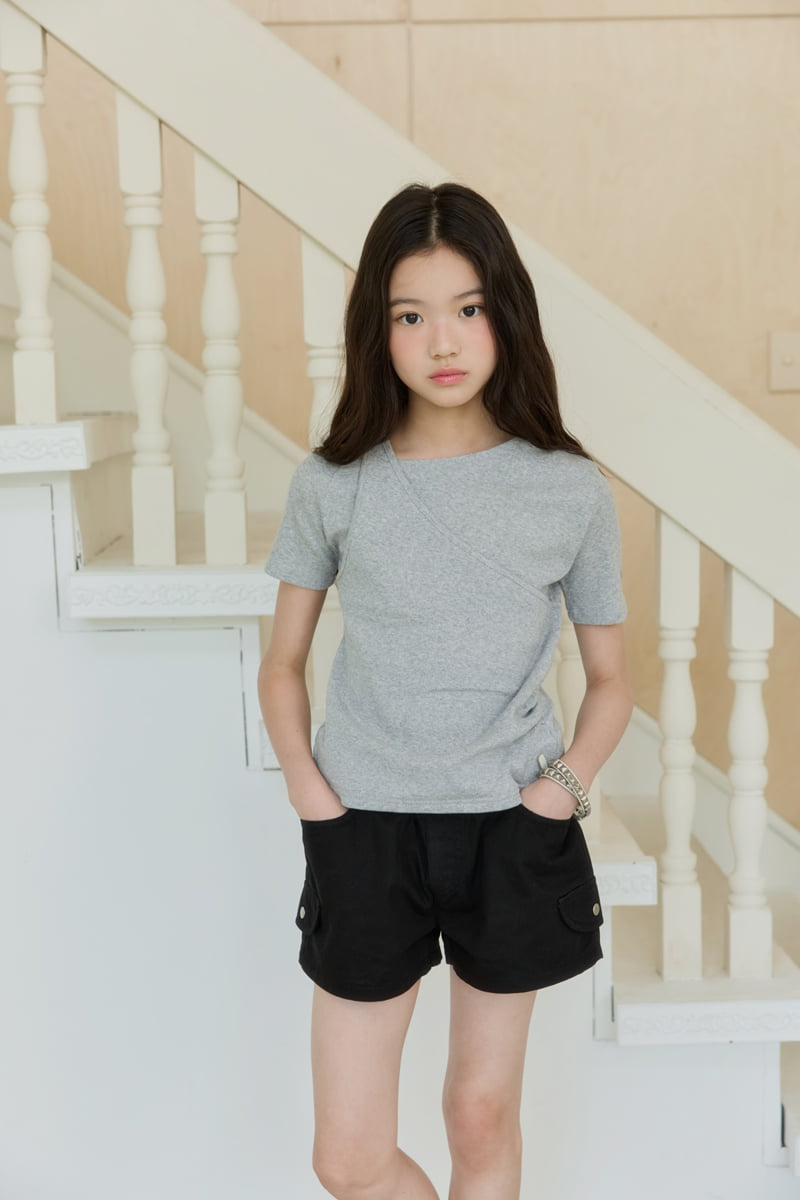 Sm2 - Korean Children Fashion - #Kfashion4kids - Shirring Slit Tee - 9